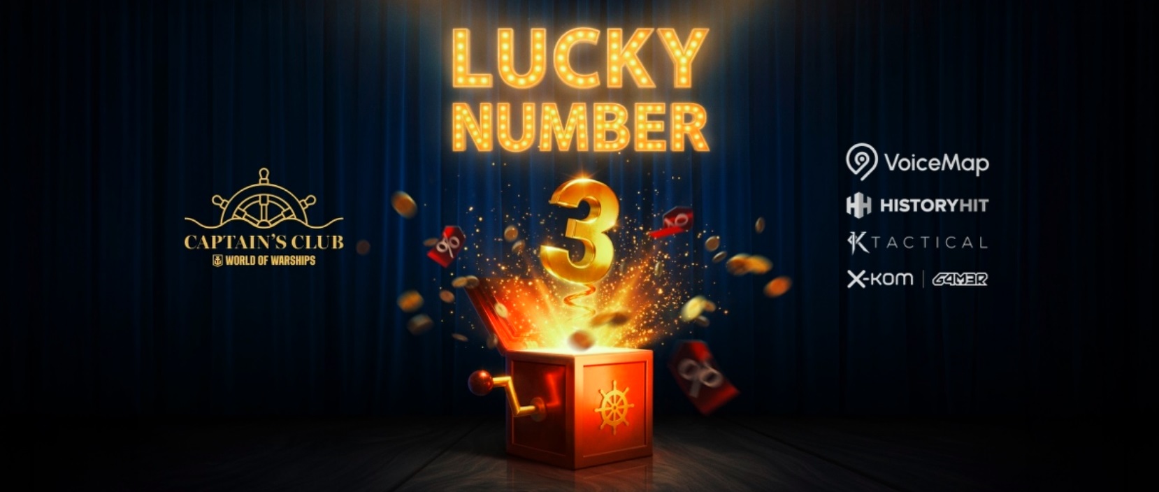 Lucky Number 3 Captain’s Club reward offer